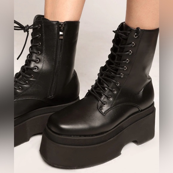 NIB | Anthony Wang Nocturnal Mood Platform Ankle Boots - Picture 2 of 5